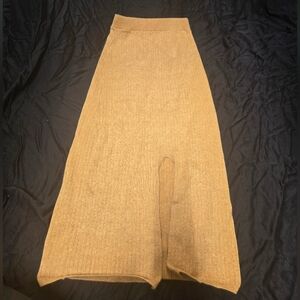 Free People Tan Midi/maxi Skirt